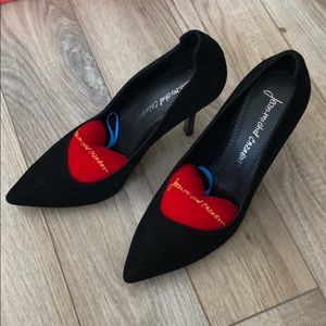 Jean-Michel Cazabat black suede pumps